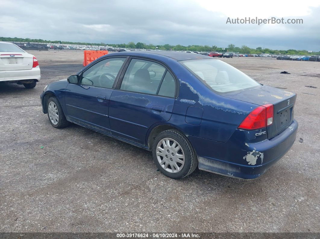 2004 Honda Civic Lx Blue vin: 2HGES16554H544747