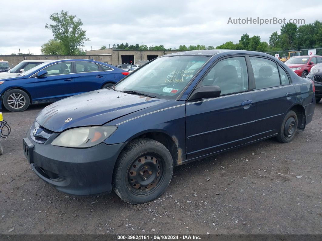 2004 Honda Civic Lx Blue vin: 2HGES16554H569776