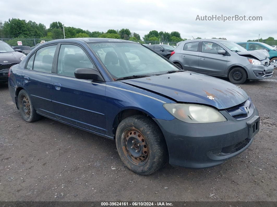 2004 Honda Civic Lx Blue vin: 2HGES16554H569776