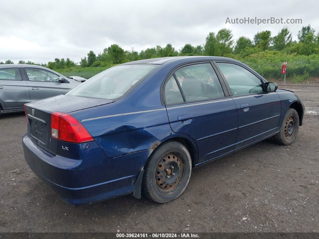 2004 Honda Civic Lx Blue vin: 2HGES16554H569776