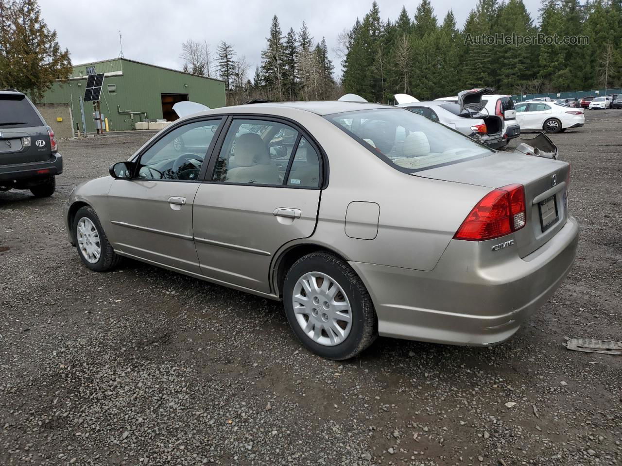 2004 Honda Civic Lx Tan vin: 2HGES16554H573634