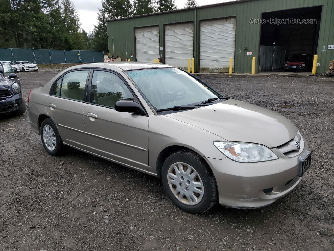 2004 Honda Civic Lx Tan vin: 2HGES16554H573634