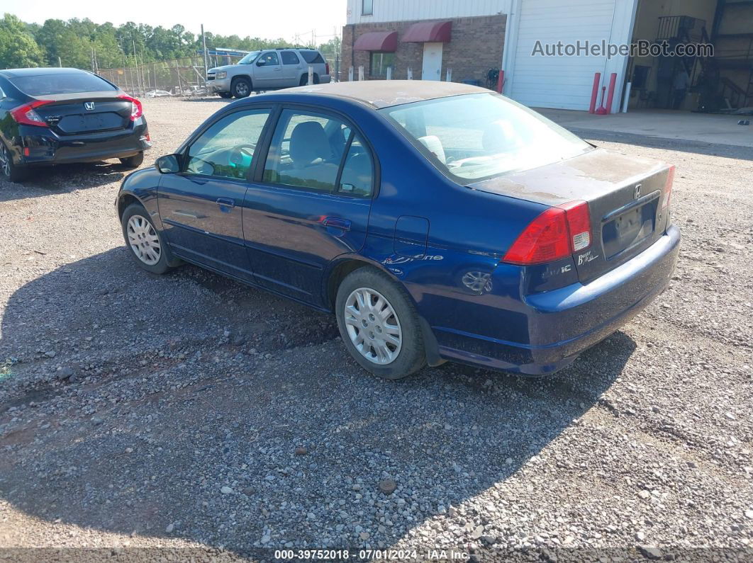 2005 Honda Civic Lx Синий vin: 2HGES16555H534656