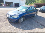 2005 Honda Civic Lx Синий vin: 2HGES16555H534656