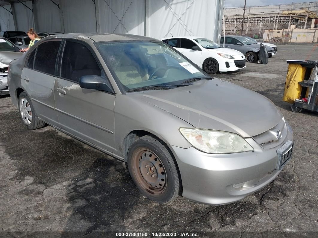 2005 Honda Civic Sdn Lx Beige vin: 2HGES16555H632361