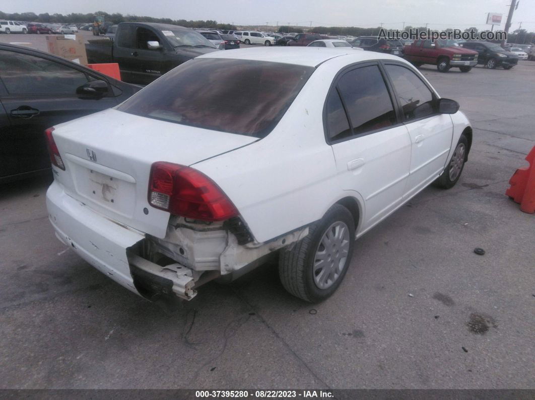 2004 Honda Civic Lx White vin: 2HGES16564H523602