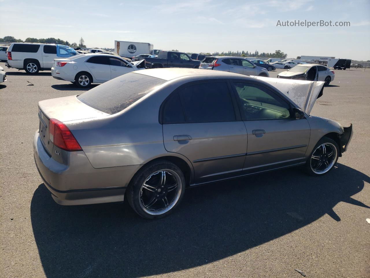 2004 Honda Civic Lx Gray vin: 2HGES16564H560729