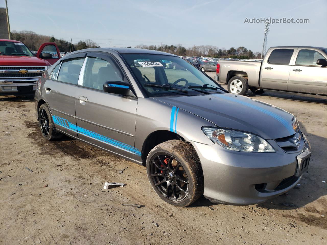 2004 Honda Civic Lx Silver vin: 2HGES16564H636451