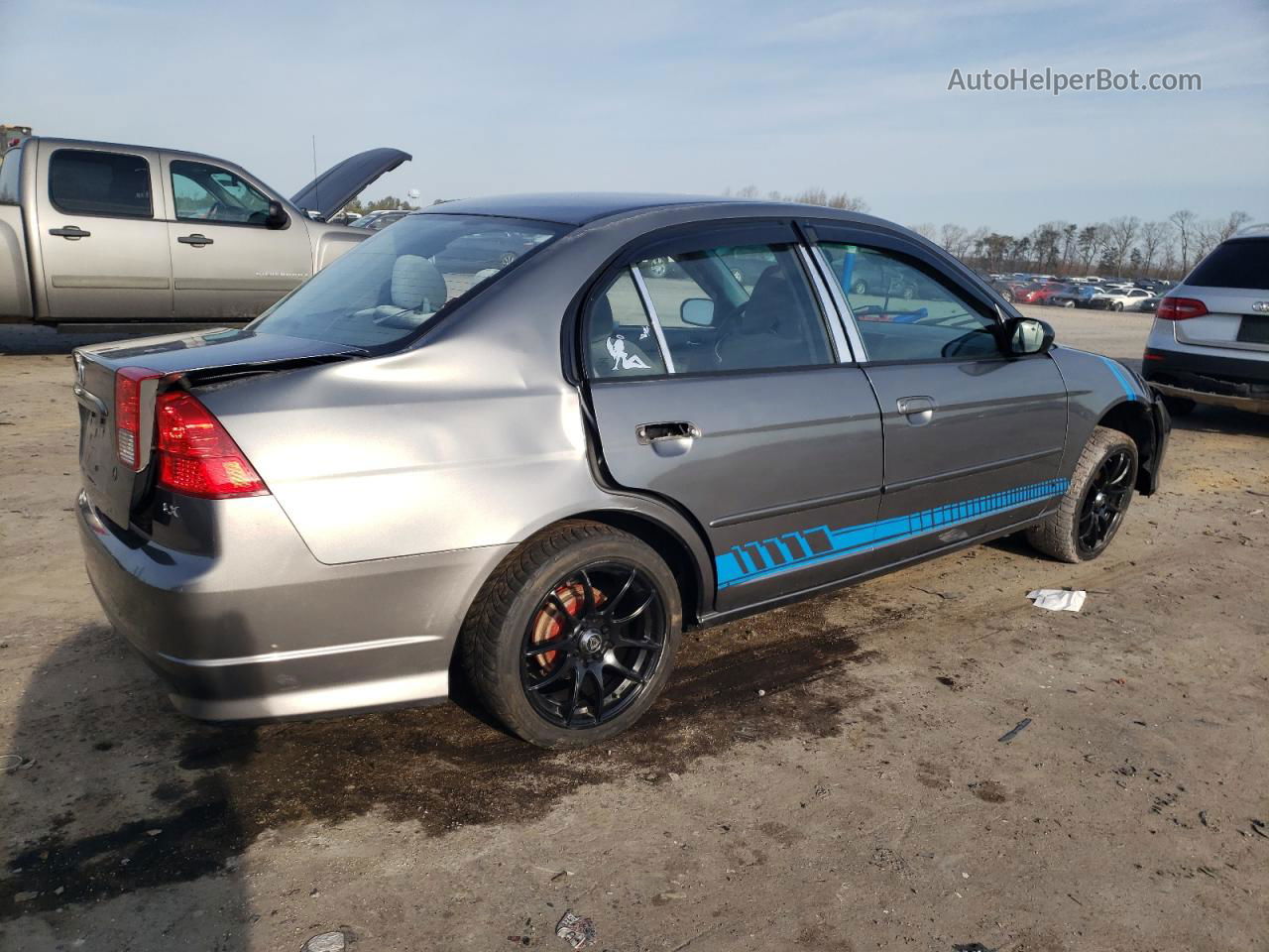 2004 Honda Civic Lx Silver vin: 2HGES16564H636451