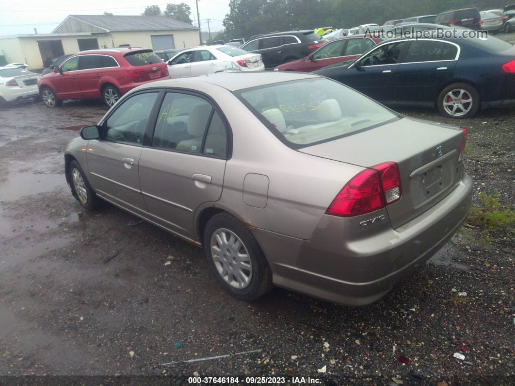 2004 Honda Civic Lx Золотой vin: 2HGES16564H643268