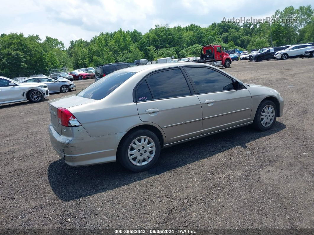 2005 Honda Civic Lx/lx Se Tan vin: 2HGES16565H509314