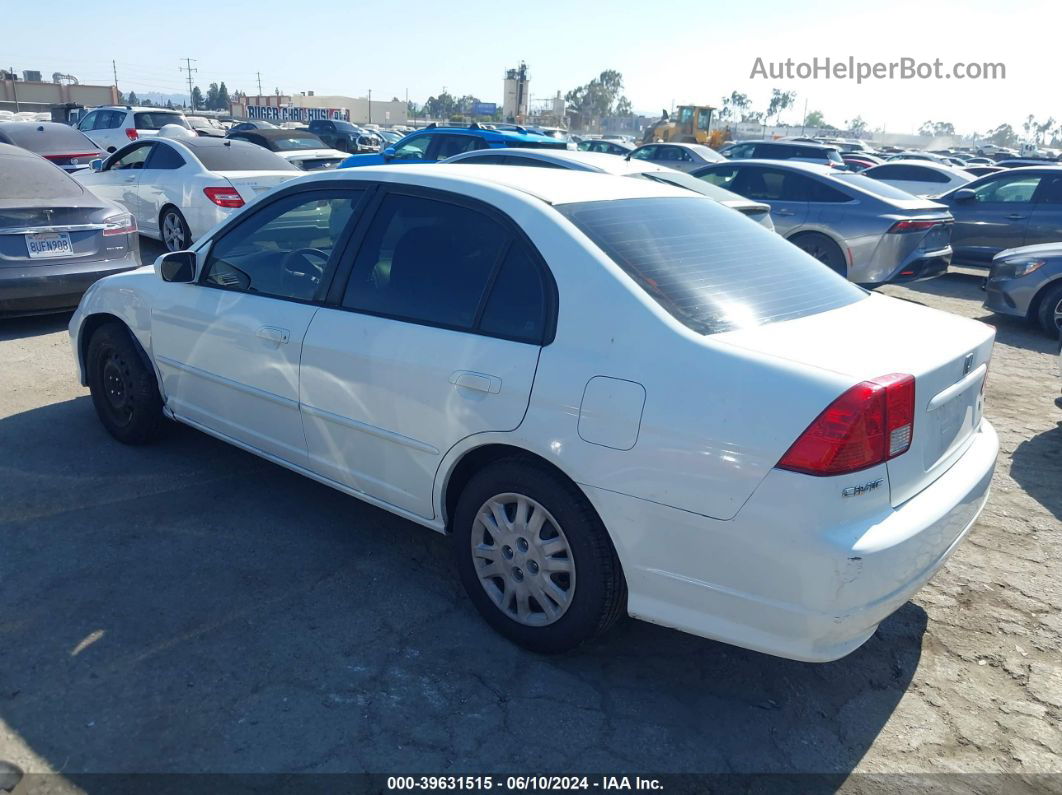 2004 Honda Civic Lx White vin: 2HGES16574H516626