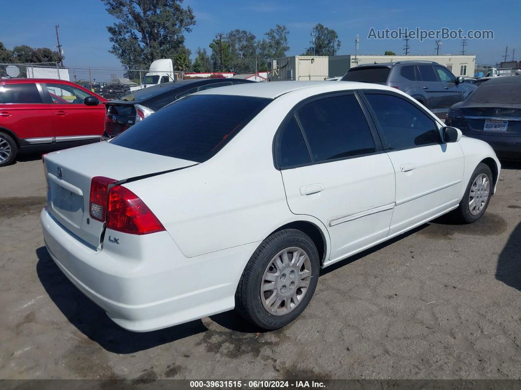 2004 Honda Civic Lx White vin: 2HGES16574H516626