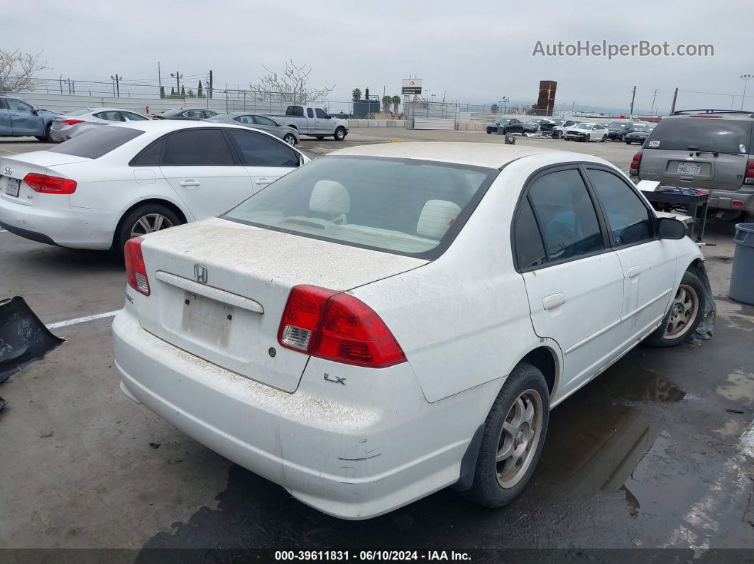 2004 Honda Civic Lx Белый vin: 2HGES16574H541817