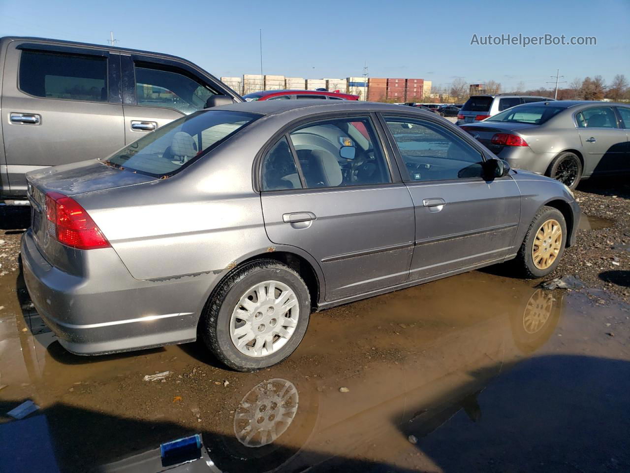 2004 Honda Civic Lx Silver vin: 2HGES16574H546547