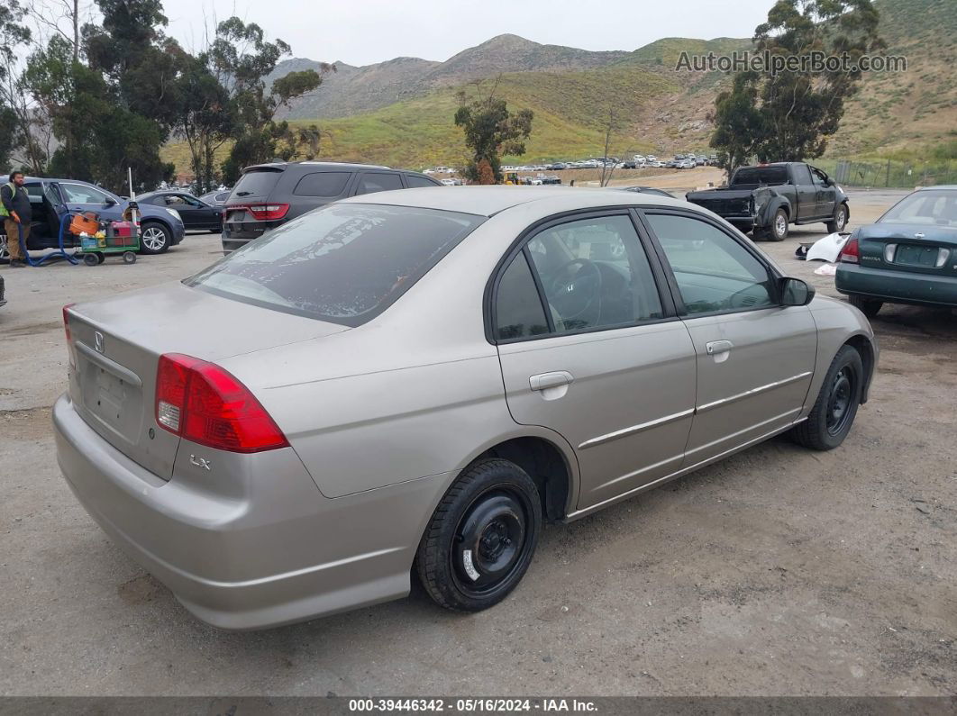 2004 Honda Civic Lx Champagne vin: 2HGES16574H589009