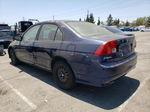 2004 Honda Civic Lx Blue vin: 2HGES16574H600803