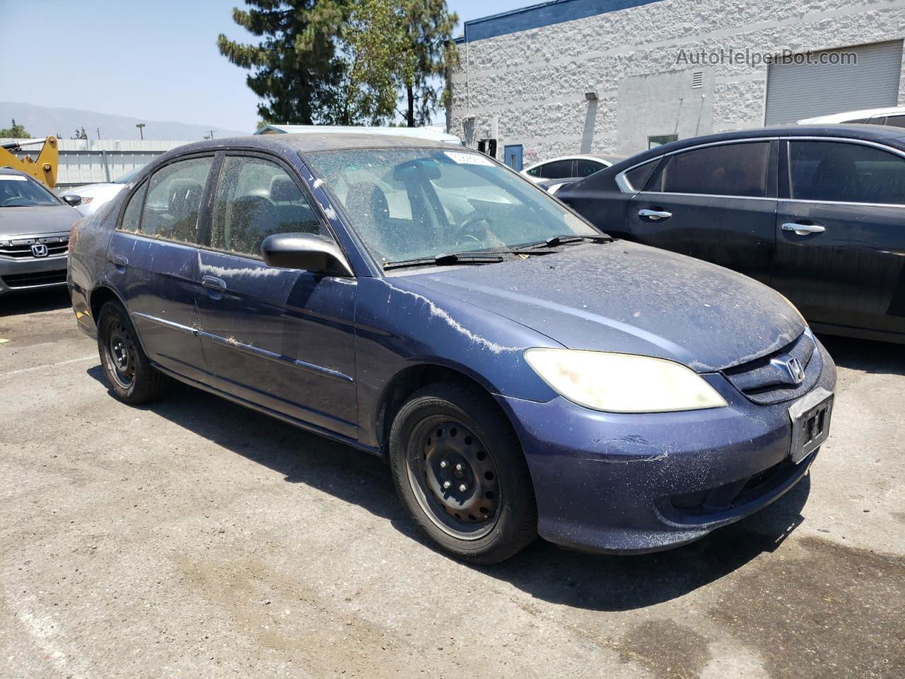 2004 Honda Civic Lx Blue vin: 2HGES16574H600803