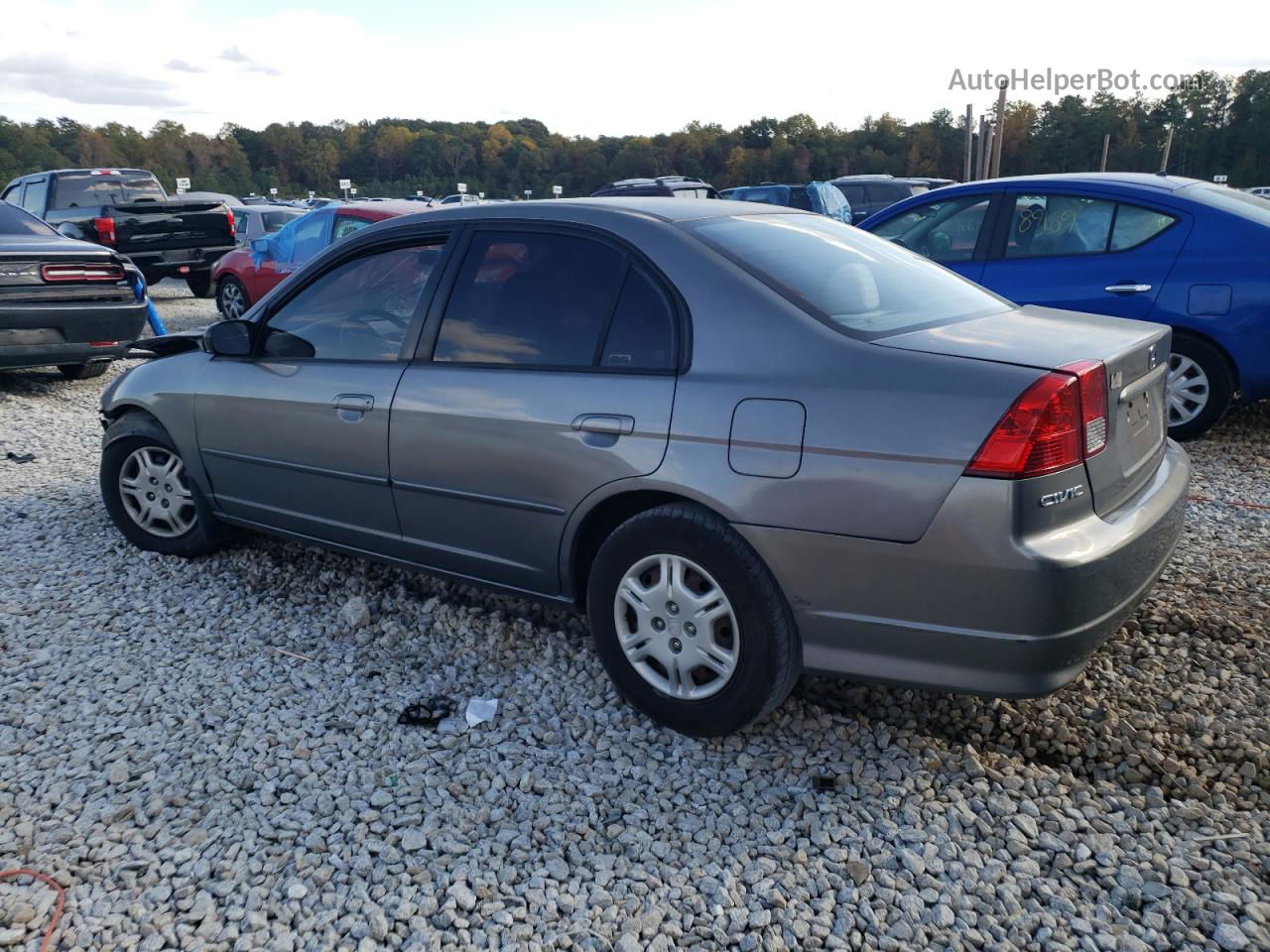 2004 Honda Civic Lx Gray vin: 2HGES16574H621232