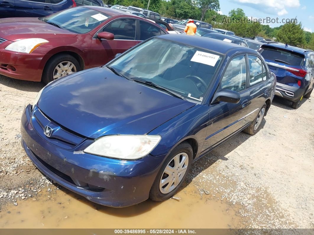 2004 Honda Civic Lx Blue vin: 2HGES16574H635132