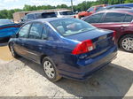 2004 Honda Civic Lx Blue vin: 2HGES16574H635132