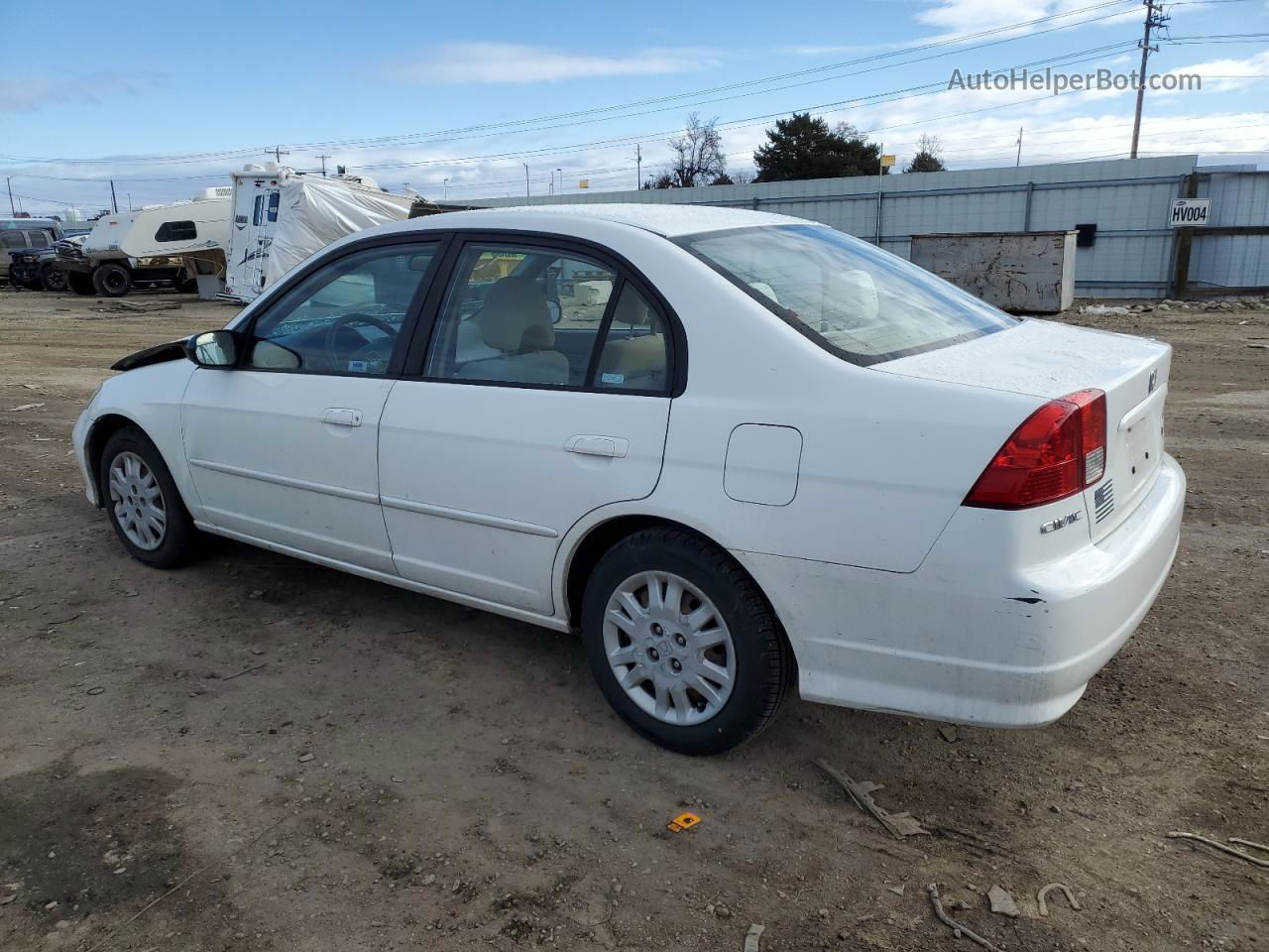 2005 Honda Civic Lx White vin: 2HGES16575H566539