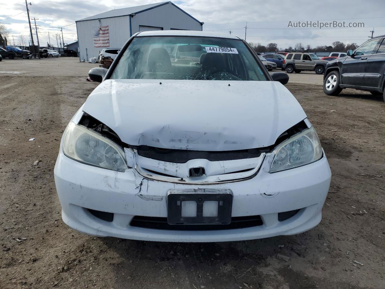 2005 Honda Civic Lx White vin: 2HGES16575H566539