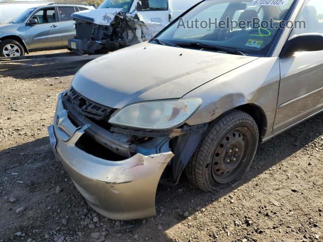 2005 Honda Civic Lx Beige vin: 2HGES16575H580053