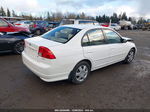 2004 Honda Civic Lx White vin: 2HGES16584H523665