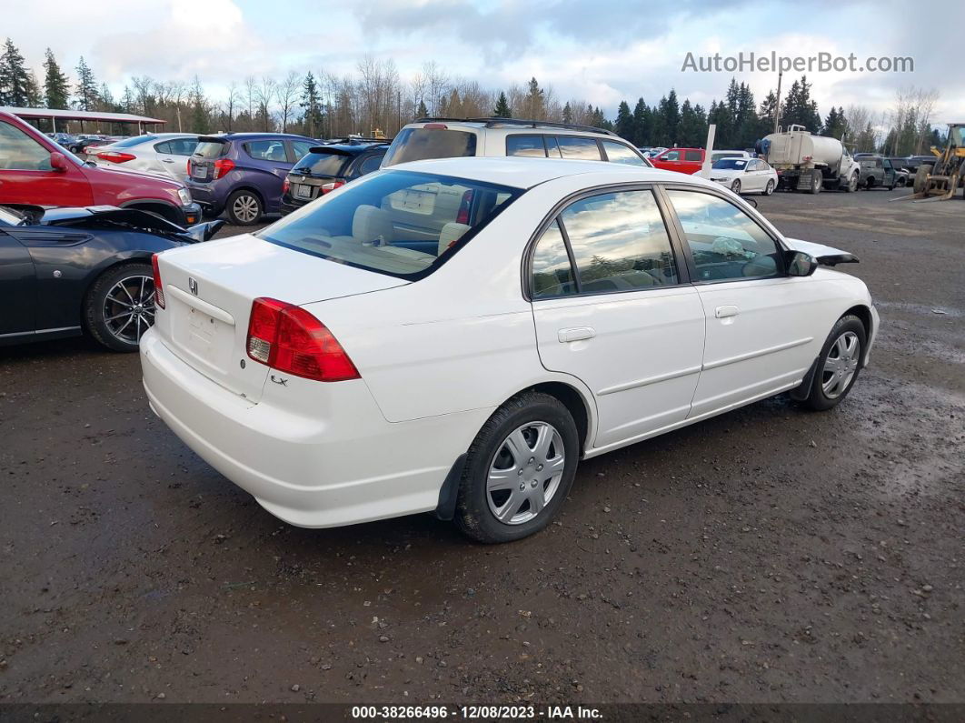 2004 Honda Civic Lx White vin: 2HGES16584H523665