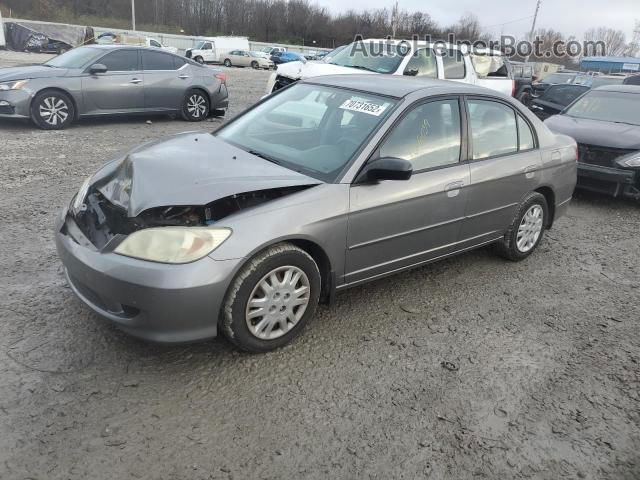 2004 Honda Civic Lx Gray vin: 2HGES16584H546024