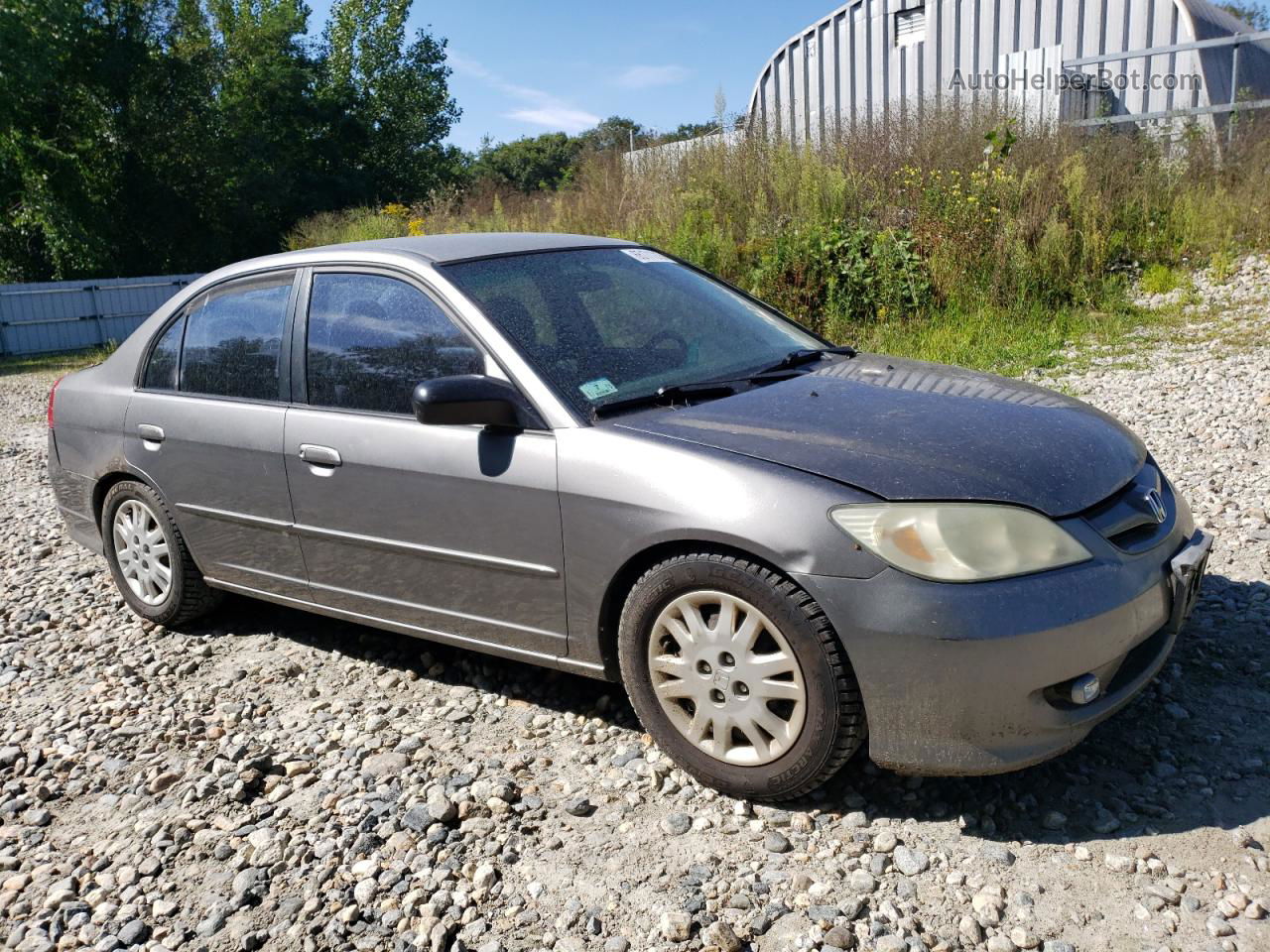 2004 Honda Civic Lx Gray vin: 2HGES16584H576317