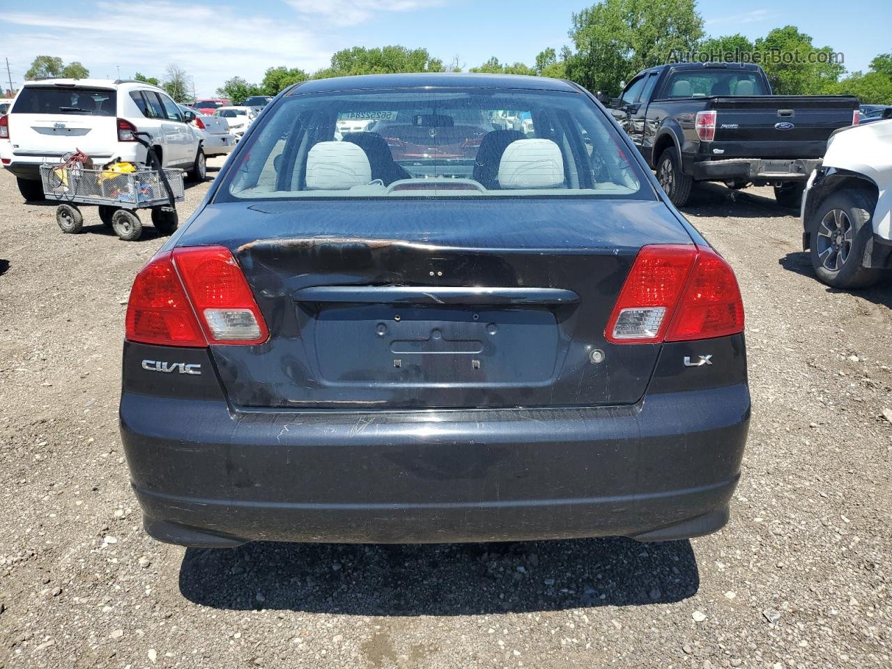 2004 Honda Civic Lx Black vin: 2HGES16584H617996