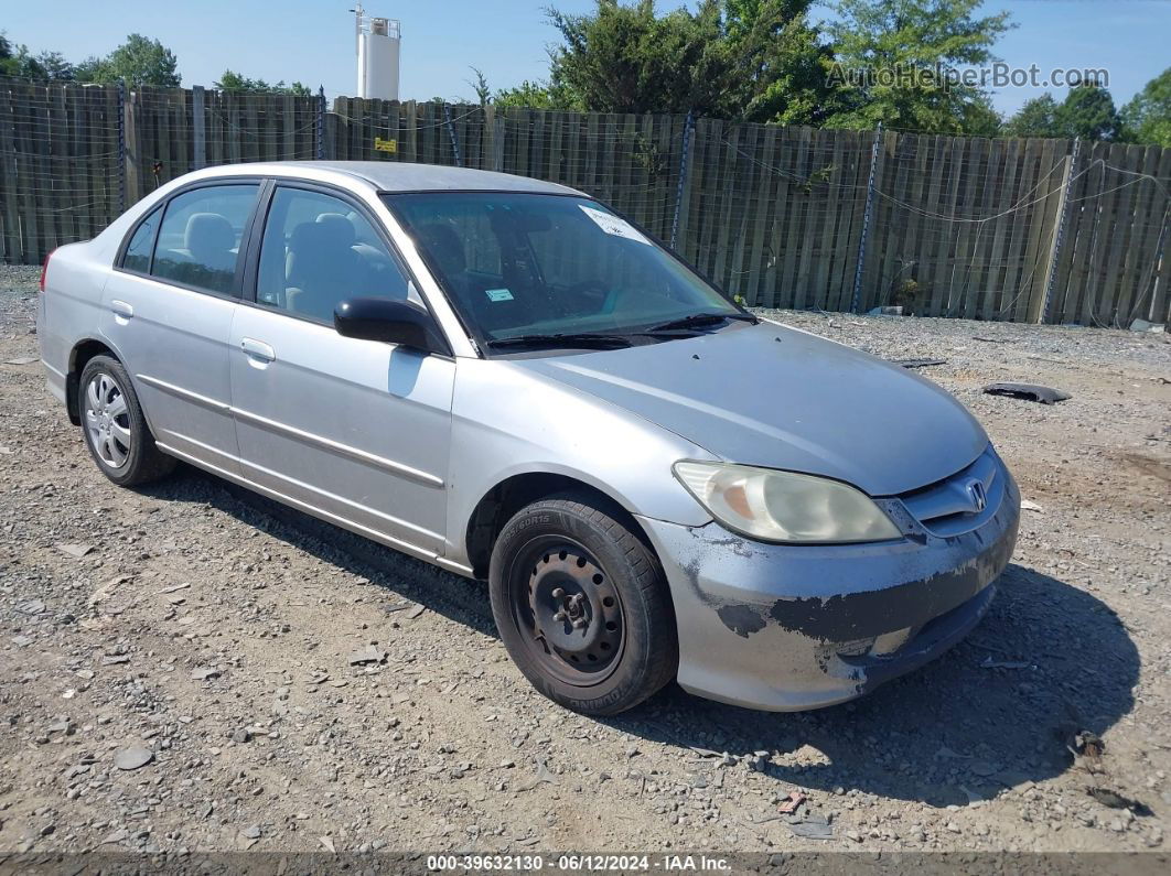 2005 Honda Civic Lx Silver vin: 2HGES16585H560748