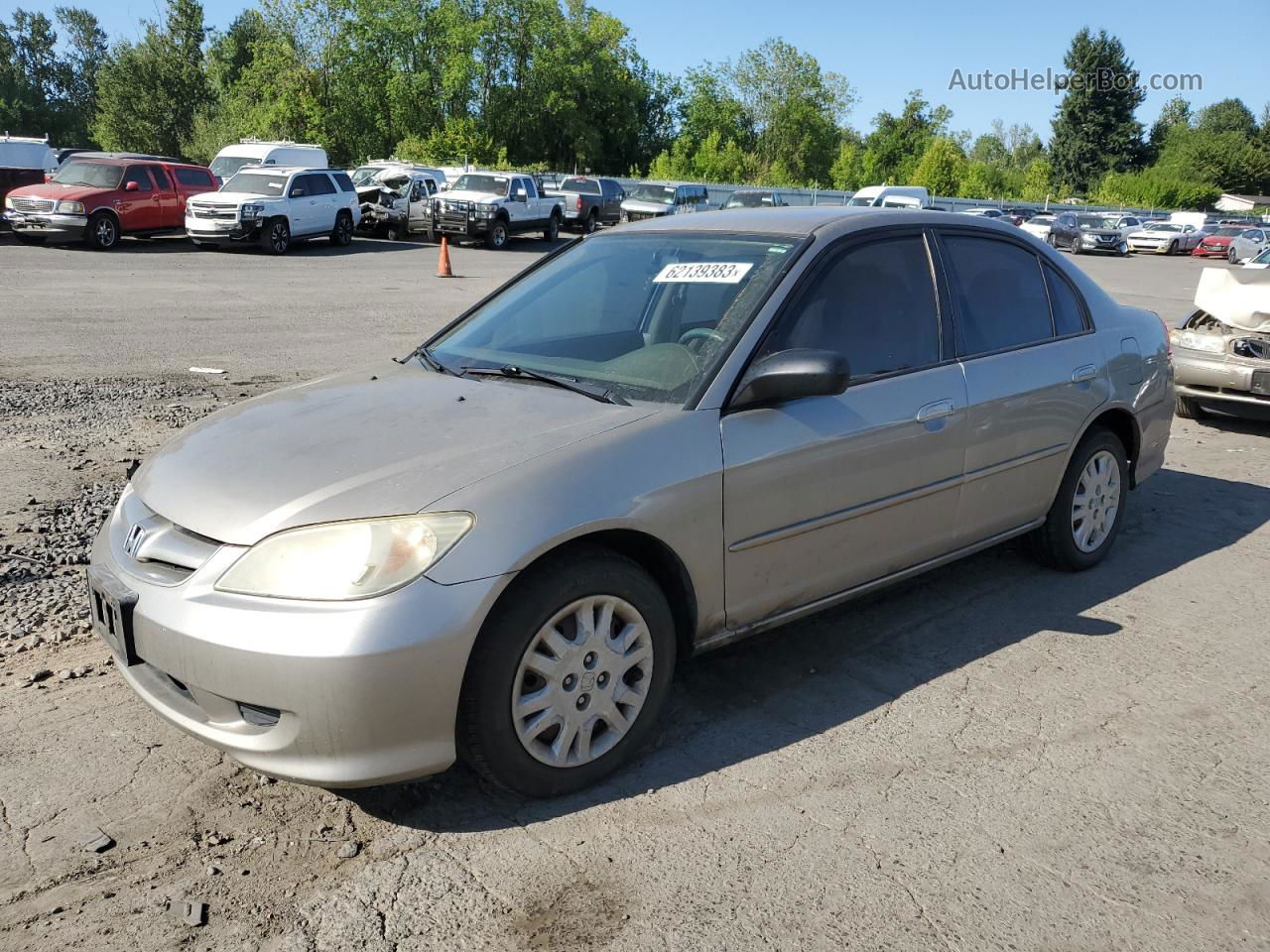 2004 Honda Civic Lx Tan vin: 2HGES16594H573801