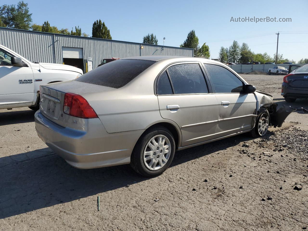 2004 Honda Civic Lx Tan vin: 2HGES16594H573801