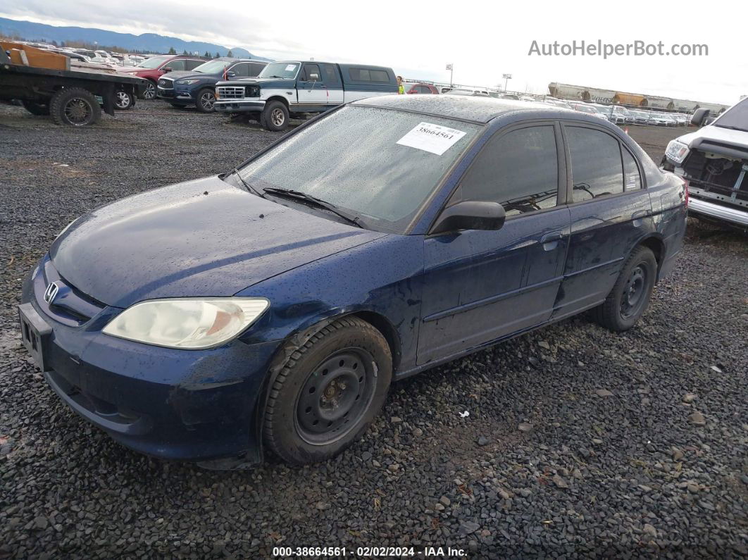 2004 Honda Civic Lx Blue vin: 2HGES16594H601077