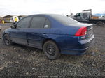 2004 Honda Civic Lx Blue vin: 2HGES16594H601077