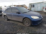 2004 Honda Civic Lx Blue vin: 2HGES16594H601077