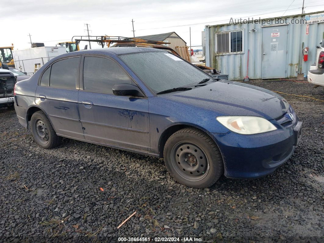 2004 Honda Civic Lx Blue vin: 2HGES16594H601077