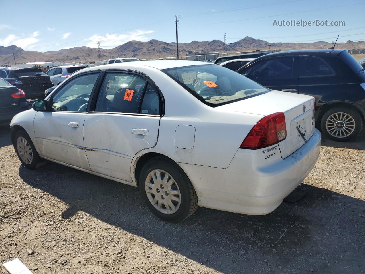 2004 Honda Civic Lx White vin: 2HGES16594H617909