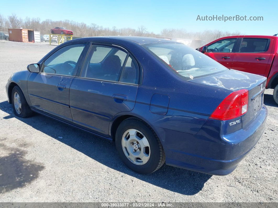 2004 Honda Civic Lx Blue vin: 2HGES16594H624777