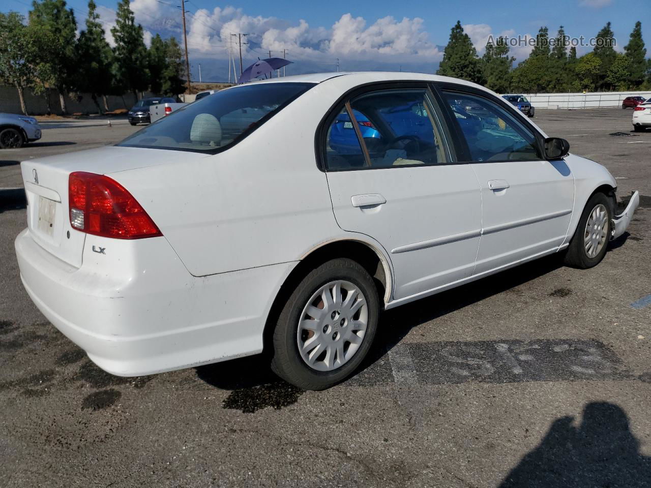 2004 Honda Civic Lx Белый vin: 2HGES16594H638808