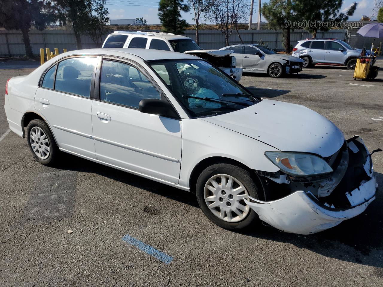 2004 Honda Civic Lx White vin: 2HGES16594H638808