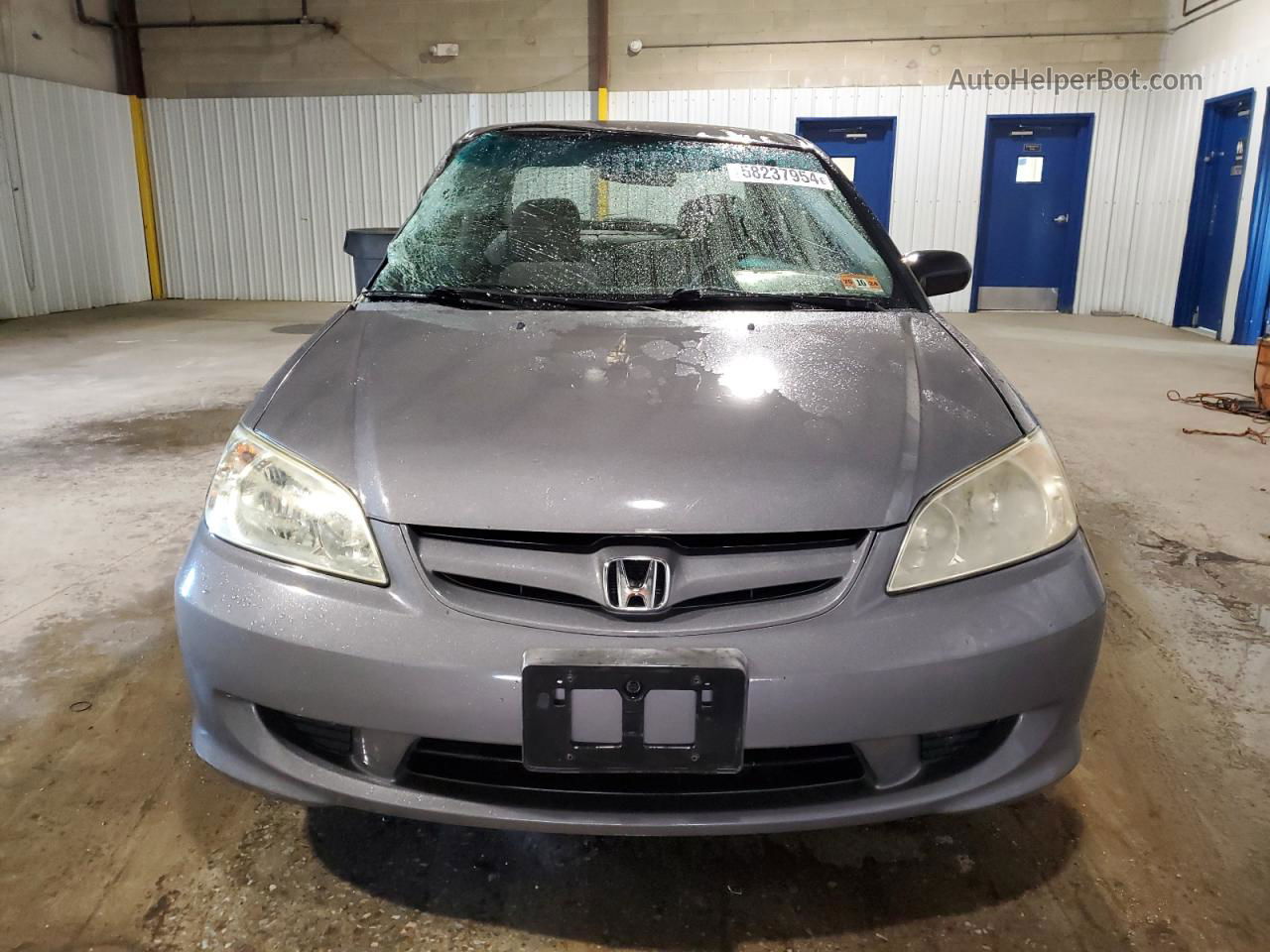 2004 Honda Civic Lx Gray vin: 2HGES16594H640624