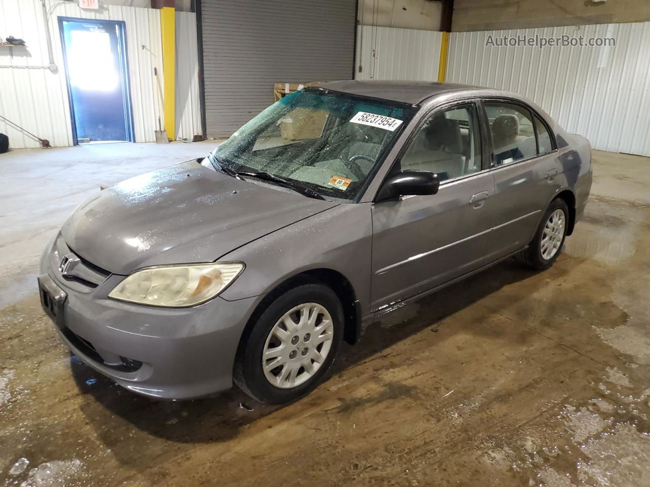 2004 Honda Civic Lx Gray vin: 2HGES16594H640624