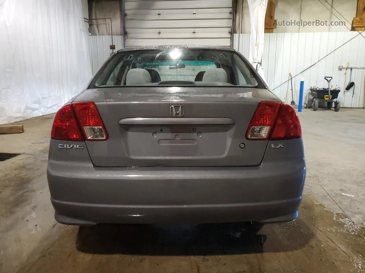 2004 Honda Civic Lx Gray vin: 2HGES16594H640624