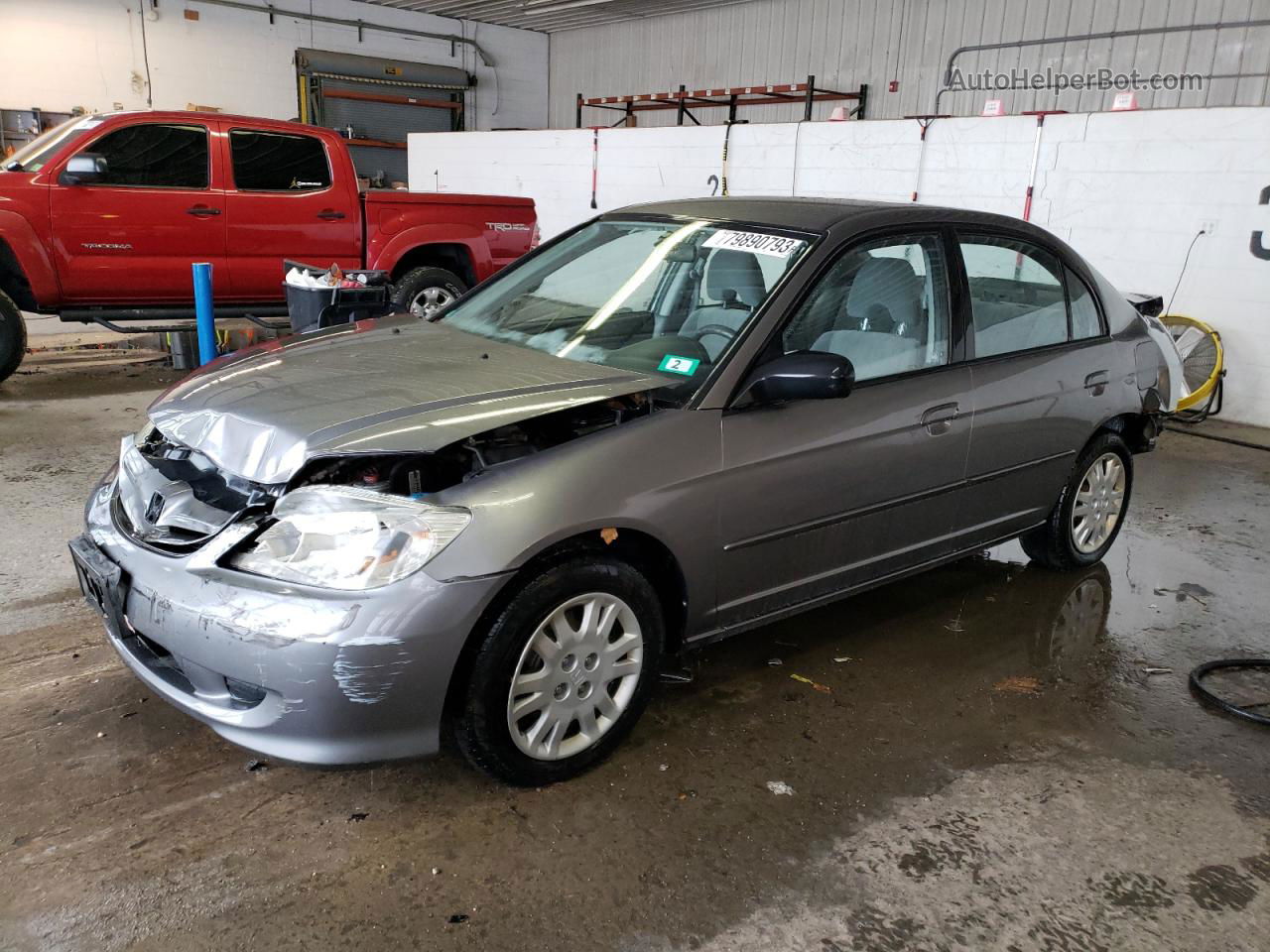 2004 Honda Civic Lx Silver vin: 2HGES165X4H506804