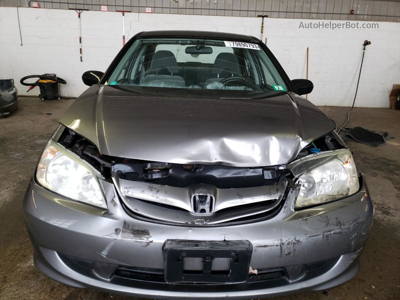 2004 Honda Civic Lx Silver vin: 2HGES165X4H506804