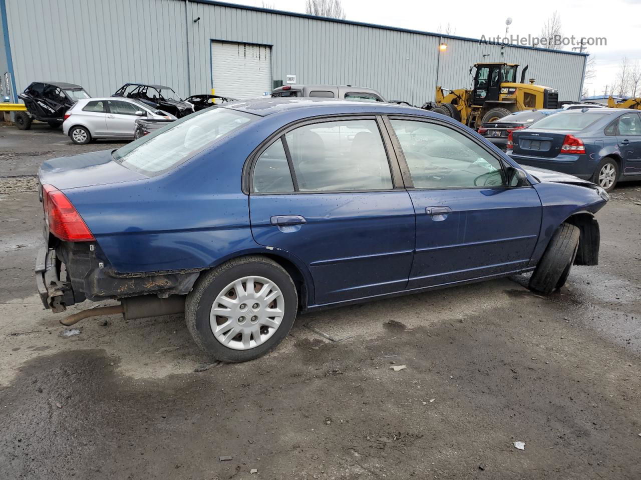 2004 Honda Civic Lx Blue vin: 2HGES165X4H514210